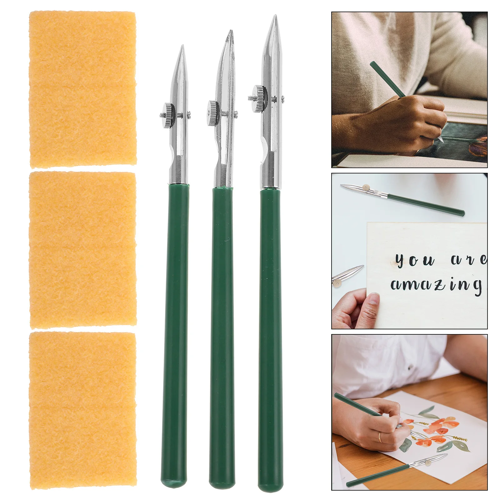 1Set Line Drawing Pens Adjustable Art Ruling Pen for Sketching Technical Drawing Calligraphy Straight Edge Painting Craft Tool