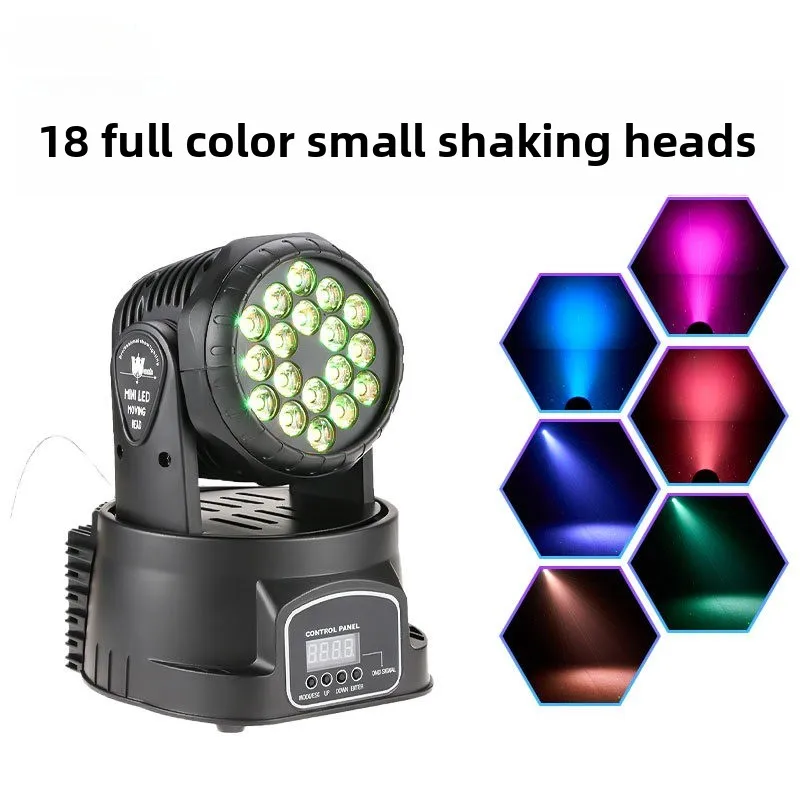 

18 small shaking head dance table lamp DJ indoor flash LED rotating atmosphere bar beam of light stage