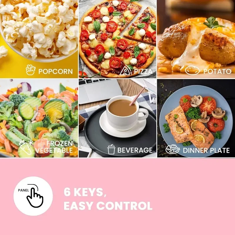 Retro Microwave with 11 power levels,Turntable Reset Function Kitchen Timer, Speedy Cooking,Memory function, Children Lock, 700W