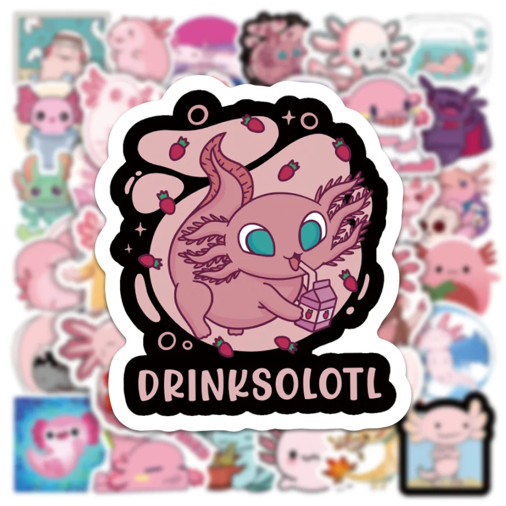 Pegatinas axolotl dibujos animados infantiles – Multiposición - imagen 2