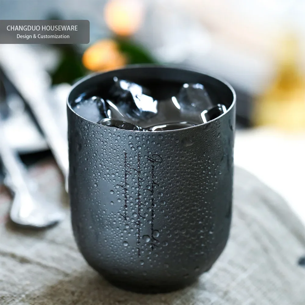 Vintage Series Stainless Steel Coffee Cup Simple Nordic Design Beer Mug Cocktail Teacup Espresso Cups Tumbler Drinkware