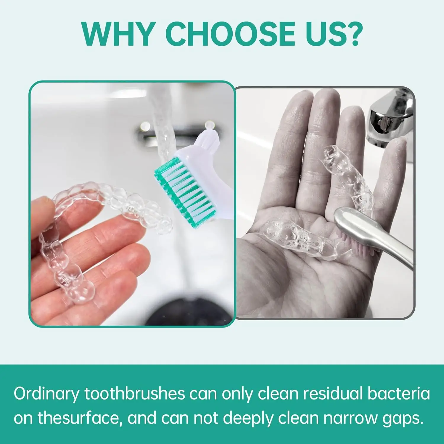 مجموعة فرش أسنان مكونة من 24 قطعة للأسنان الصناعية، فرشاة أسنان لتنظيف أسنان مزدوجة الجوانب بشعيرات ناعمة ومريحة مضادة للانزلاق