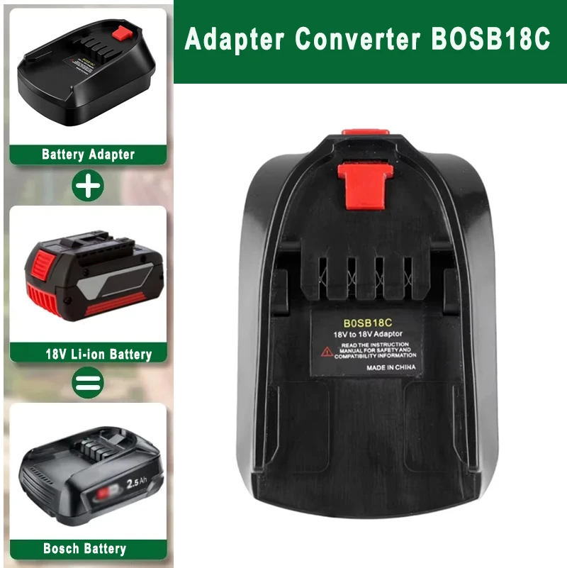 

New Adapter Converter BOSB18C Use For 18V Li-Ion Battery BAT618 On Home Lithium Electrical Power Tool Replace All 18V