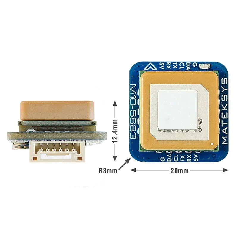 

MATEKSYS GNSS и COMPASS M10Q-5883 M10 GPS с модулем компаса QMC5883L Digital AirSpeed 4-9 В для гоночного дрона RC FPV