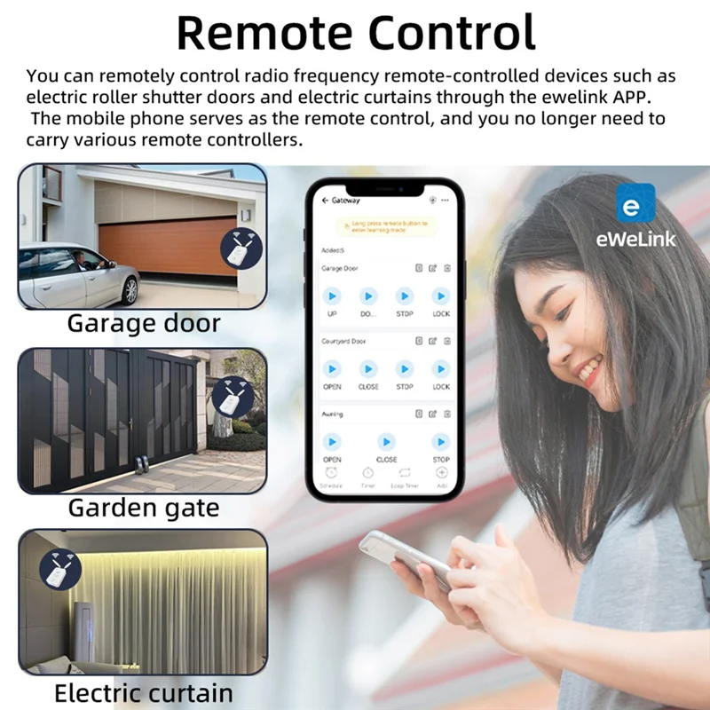 Advanced Ewelink Wifi RF Remote Control Copier For Automated Door And Curtain Systems-Y47A
