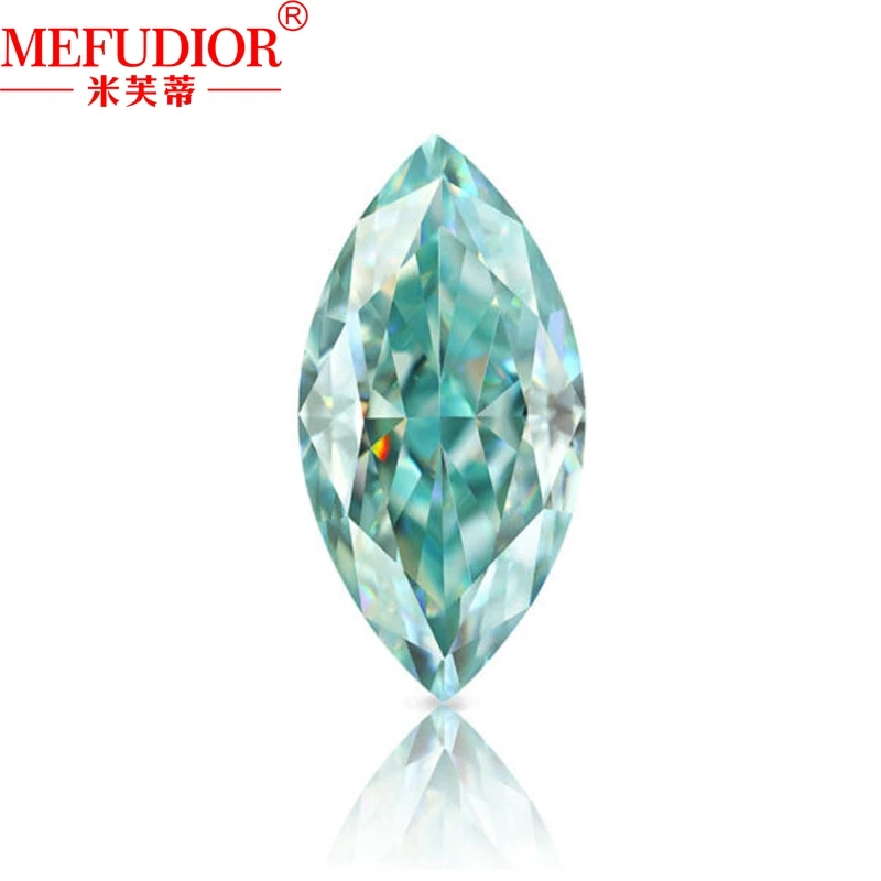 Ice Blue Color Marquise Shape Loose Moissanite Brilliant Cut D VVS Gemstone GRA Certified Jewelry Marking Pass Diamond Tester