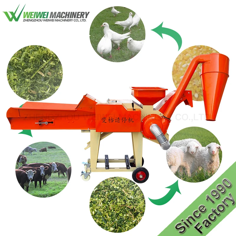 

Weiwei Factory Sell Grass Crop Cutters and Shredders with Grain Crushing Chaff Cutter