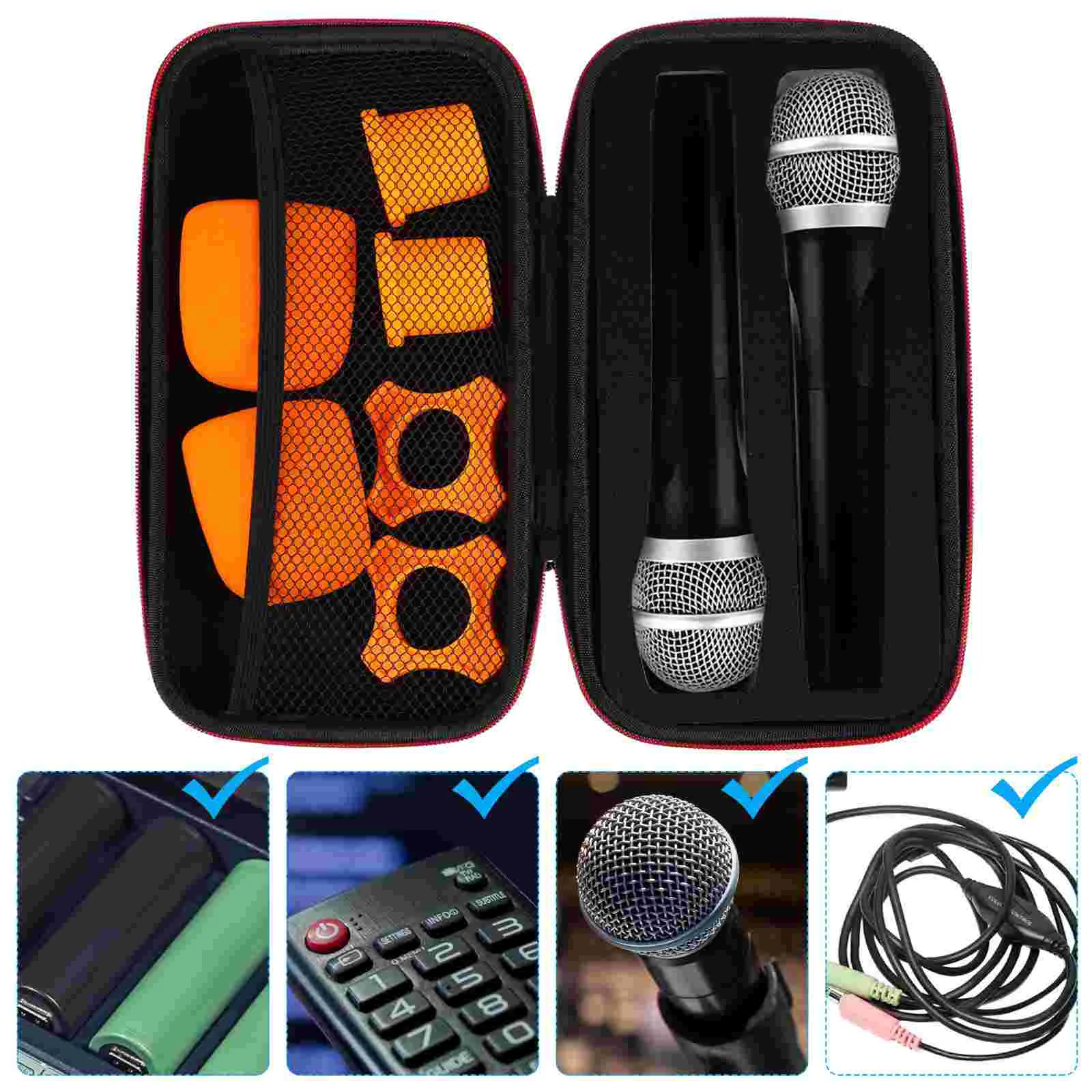 -fall Portable Microphone Bag Microphones Dual Case Sponge Bottom Rod Sleeve Windscreen Covers