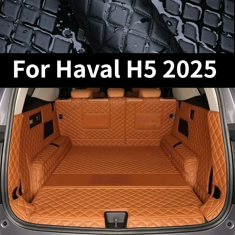 Custom Trunk Mat For Haval H5 2023 2024 2025 PU Leather Car Waterproof Floor Mat Car Fully Surrounded Protector Original Accesso