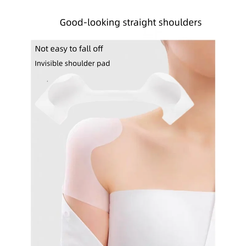 Silicone Back Strap Transparent Invisible Shoulder Pad; Shoulder Heightening; Suitable for Sloping Shoulders and Hunchback