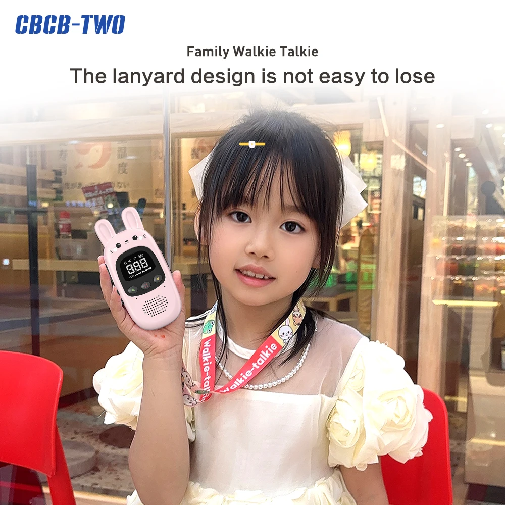 CBCBTWO Rabbit Shape Kids Walkie Talkie GT-168 2PCS Electronic Toys Children Spy Gadgets 3km Range Birthday Gift For Boys Girls