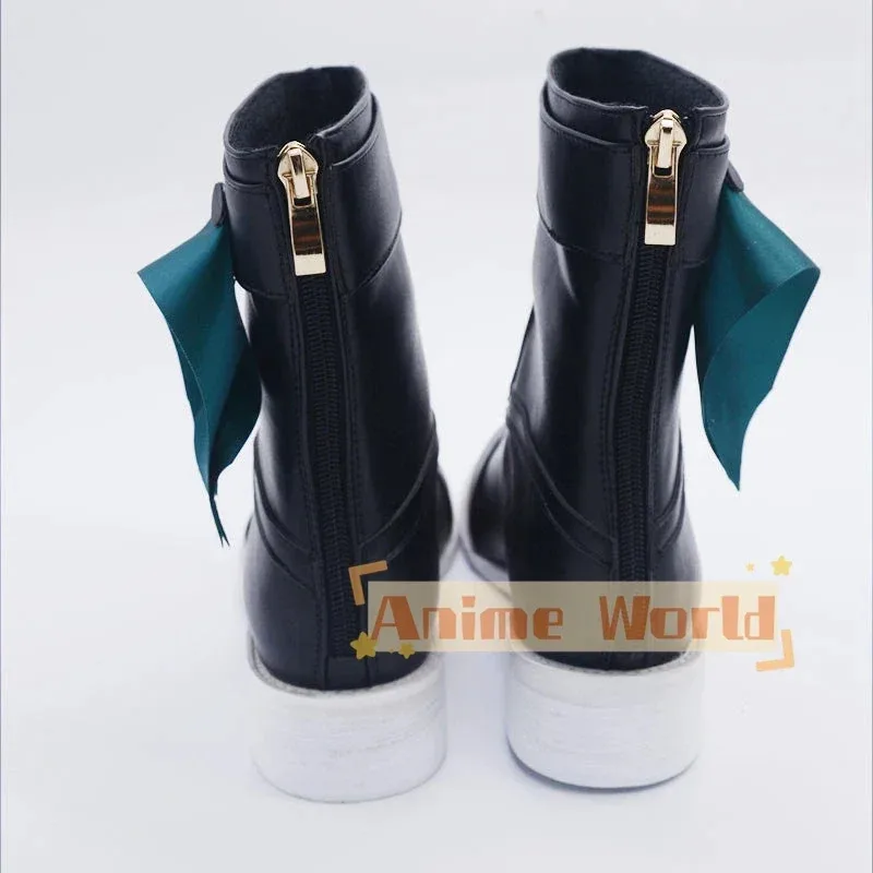 2025 11 Honkai: Star Rail Qingque Cosplay zapatos de cuero PU botas de Carnaval de Halloween hechas a medida