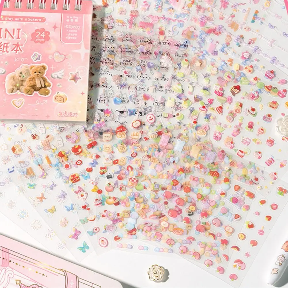 24 Uds nueva pegatina de uñas sin repetición DIY pegatinas de dibujos animados multifunción pegatinas de taza autoadhesivas para decoración de uñas