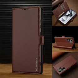 Leather Card Holder Wallet Flip Case For Samsung Galaxy S25 Ultra S24 FE S21 S20 S23 S22 + Plus A55 A54 A53 A35 A16 A15 A14 5G