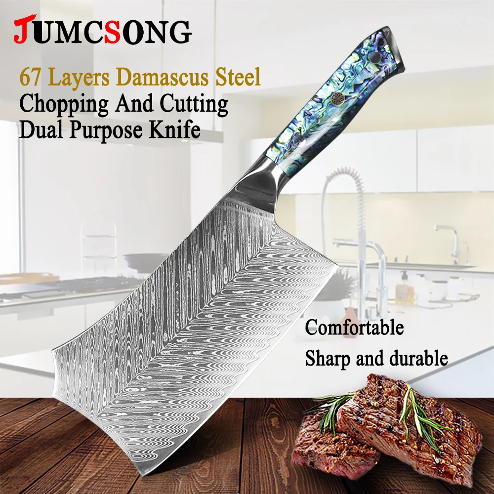 

New Type 67-Layer VG10 Core Forged Damascus Steel Chopping Vegetable Meat Slice Fruit Tool Knife