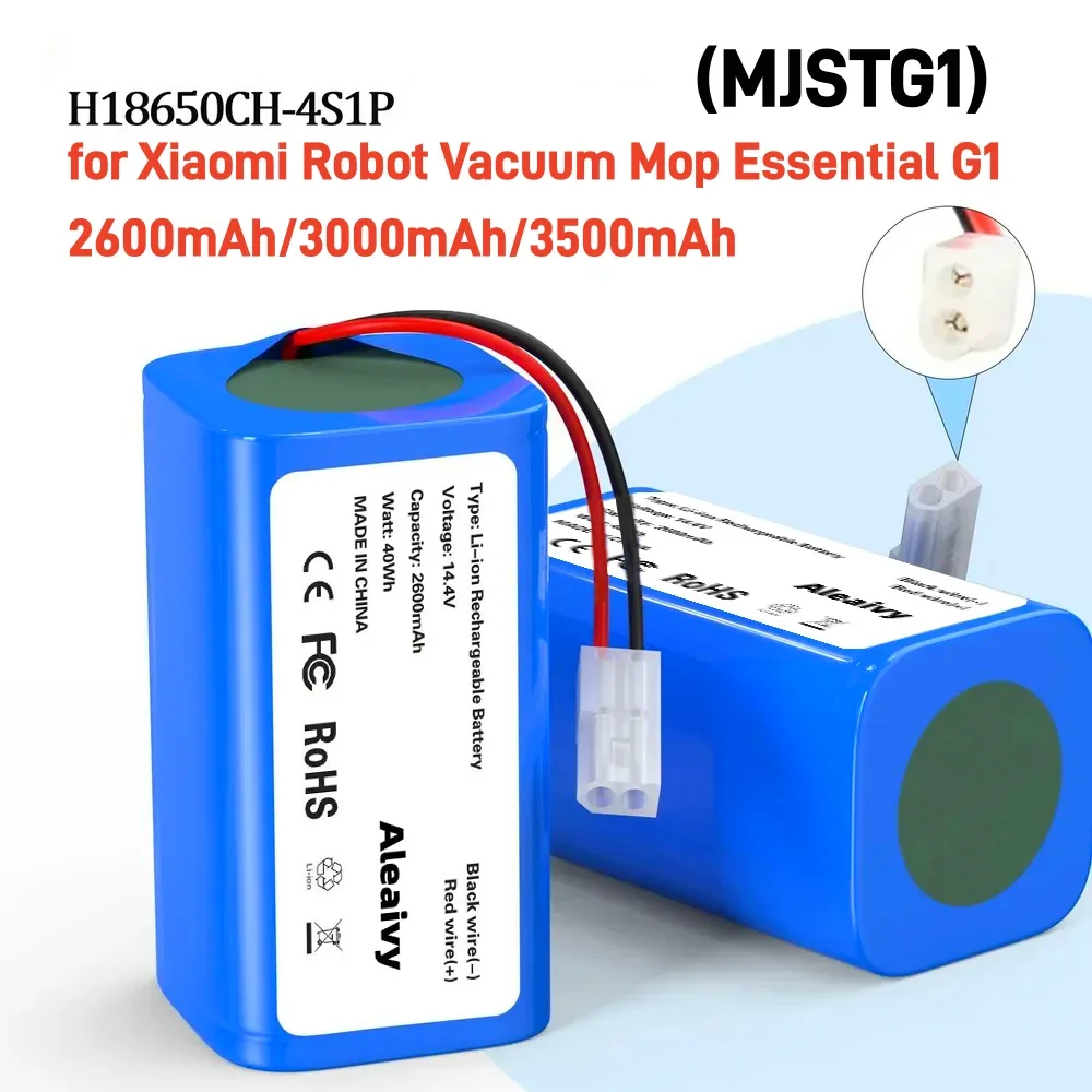 

High-Quality 18650 Batteries 14.4V 2600mAh Li-ion Battery For XIAOMI MIJIA MI Robot Vacuum-Mop Essential MJSTG1 Vacuum Cleaner