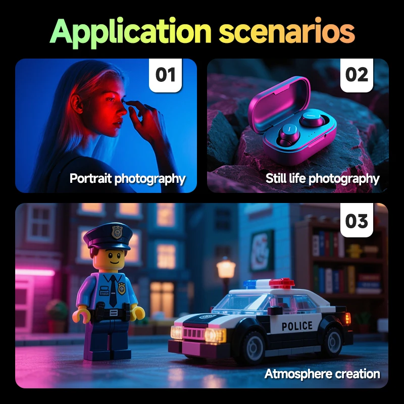 Lampu Isi RGB Mini Saku Lampu LED Portabel Lampu Isi Video 2500K-9000K±200K untuk Kamera Ponsel Pintar untuk YouTube Live Studio