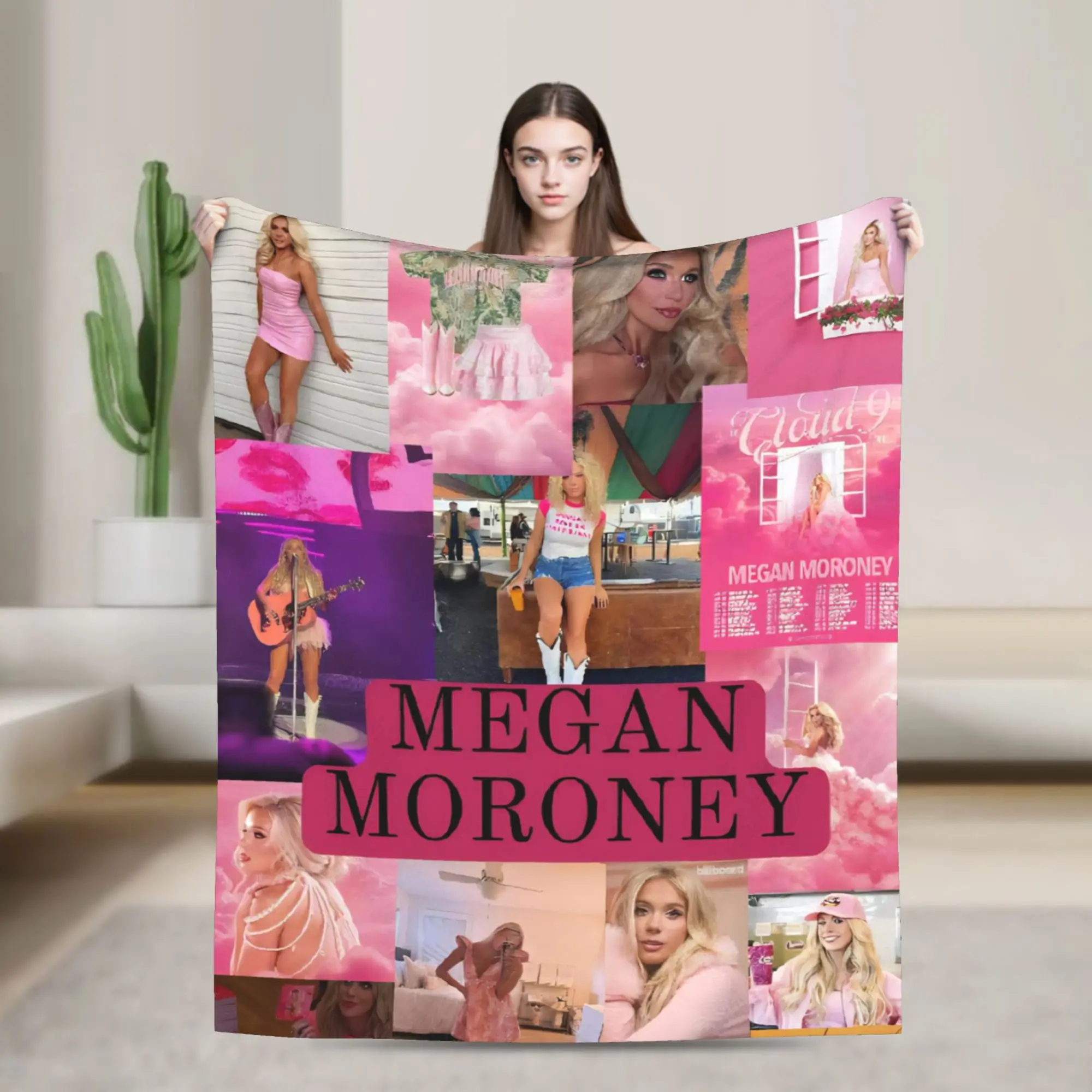 Megan Moroney Singer  Blanket Multiple Sizes Warm Cozy Fluffy  Throw Blankets for Sofa Couch and Bed