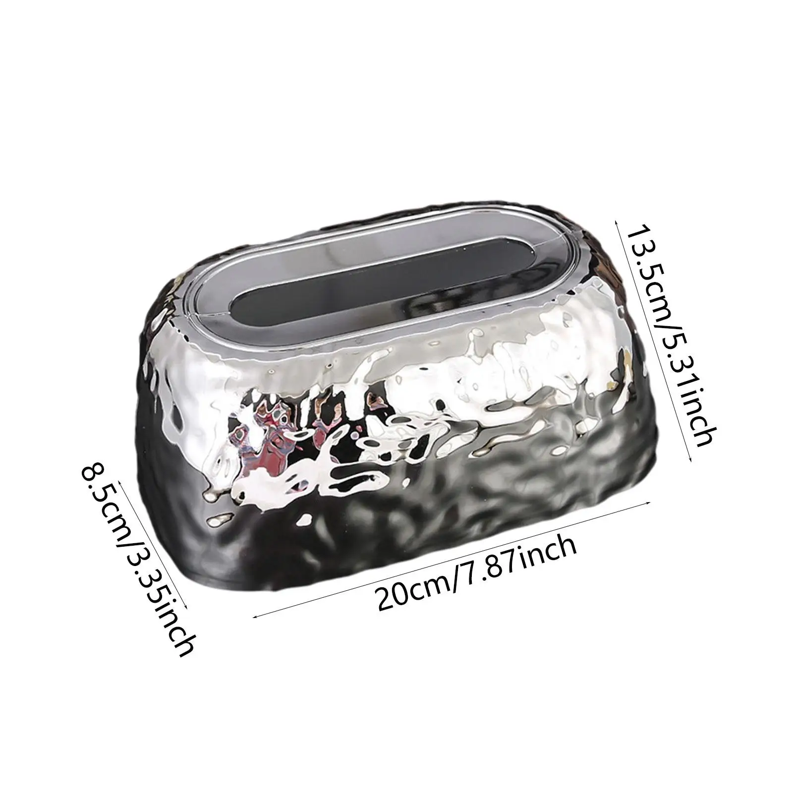 Designer Acrylic Tissue Paper Case Luxury Hammered Pattern Decor Elegant Tissue Cube Box for Guest Entertaining