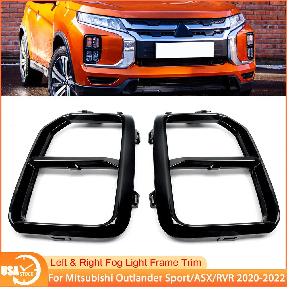 

Front Fog Light Grille Cover Trim Bezel For Mitsubishi Outlander Sport ASX 2020+