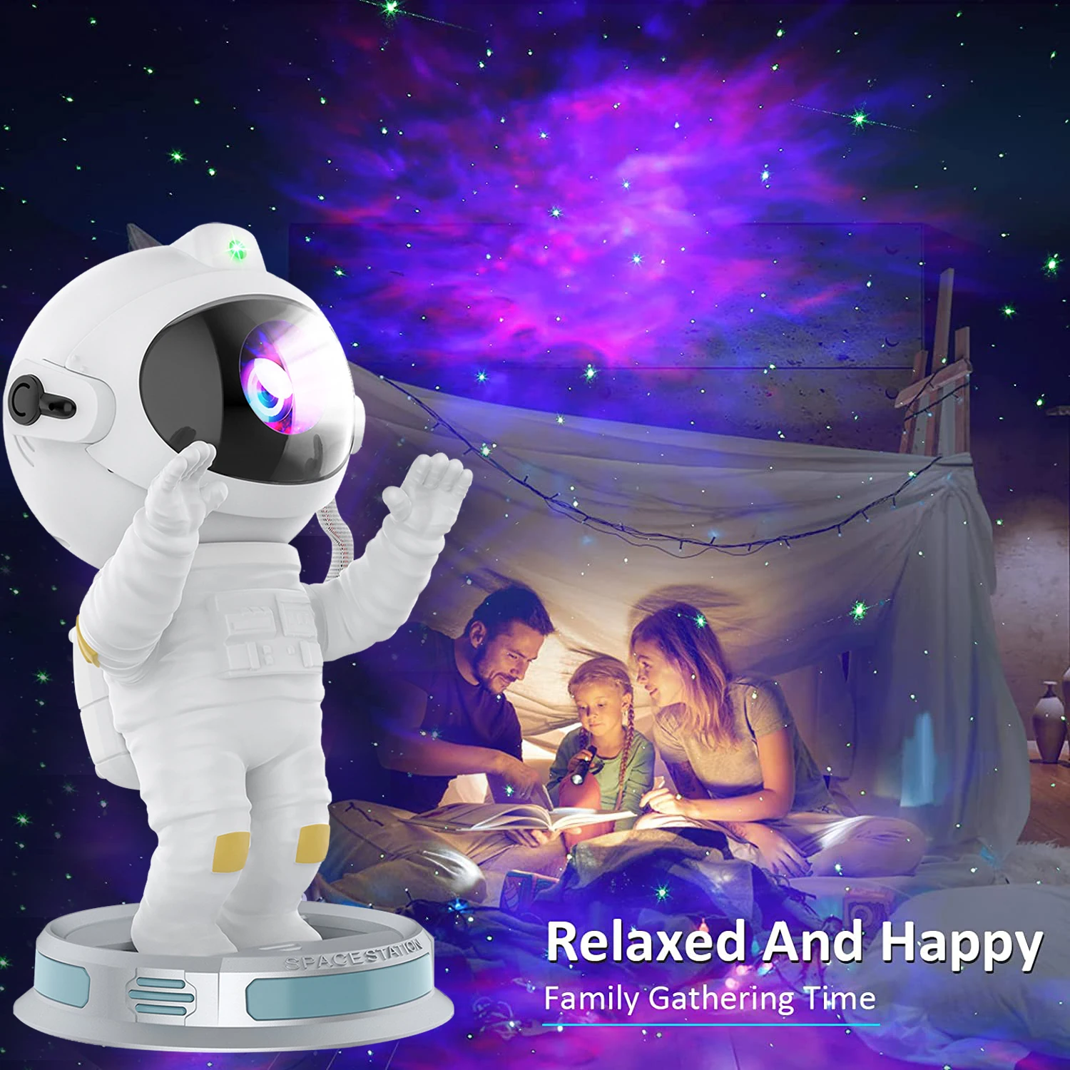 AstronsomStar-Projecteur Spatial LED avec Télécommande, Veilleuse Étoilée, Galaxie, Minuterie Nébuleuse, Cadeau pour Enfants, Décor de Chambre