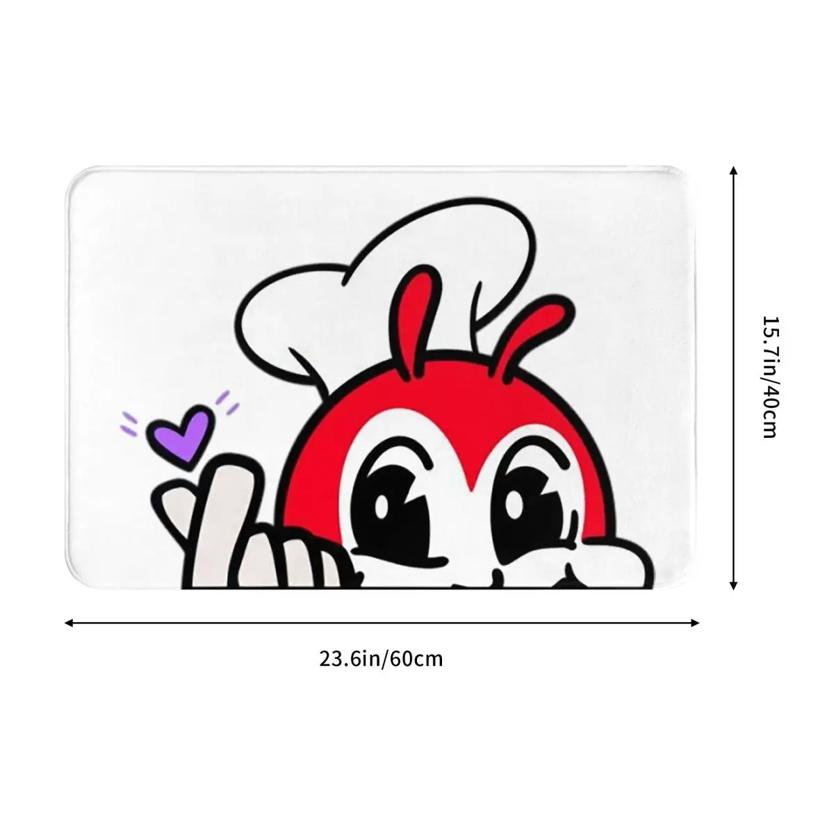 Jollibee Face Doormat Sand Scraping Carpet Rug Kitchen Entrance Home Floor Mat for Balcony Footpad Mats