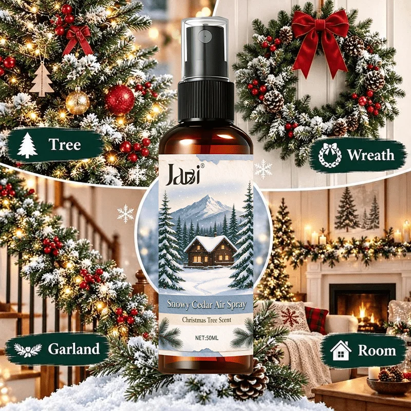 Christmas Tree Fragrance Spray 50ml, Frozen Pine Cedar Fresh Air Freshener, Artificial Tree Room Spray, Holiday Decoration
