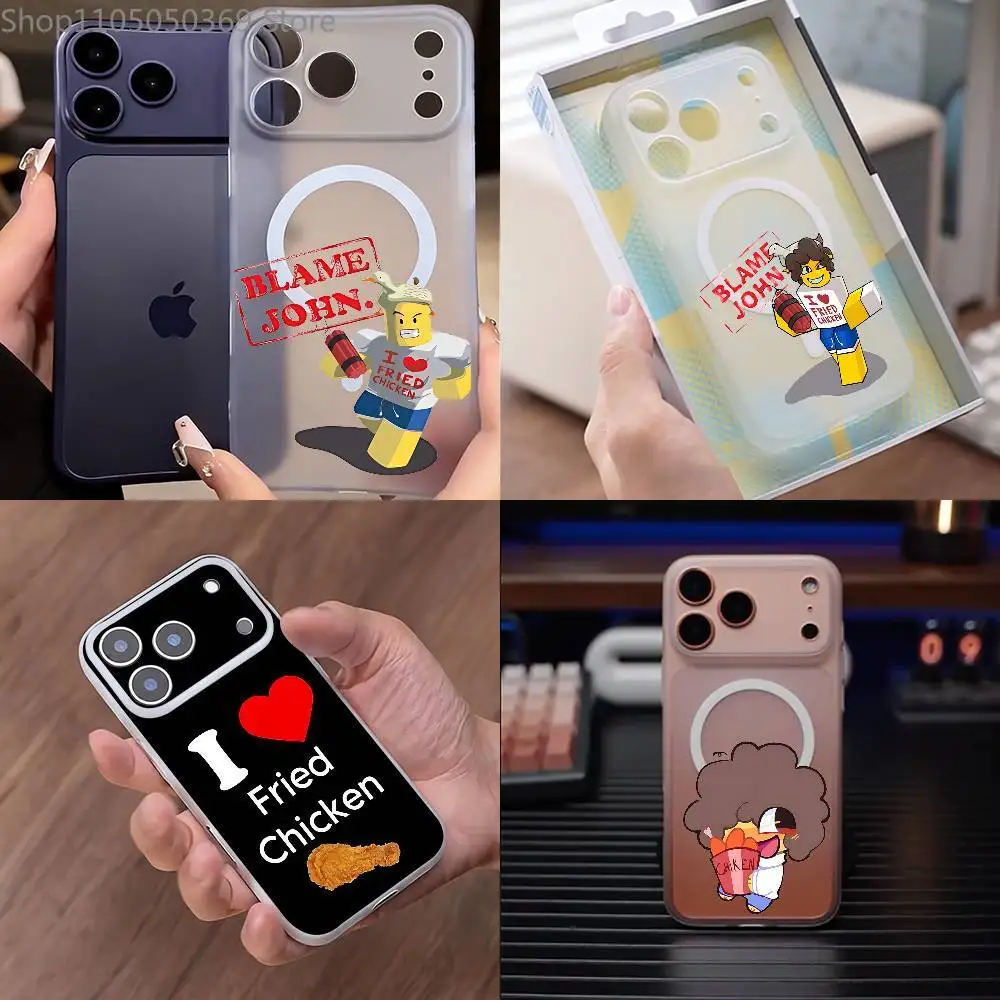 

I Love Fried Chicken S-Shedletsky Phone Case For iPhone 17,16,15,14,13,12,11 Pro,Max,Plus,Mini,Air,E Magsafe Frosted Transparent