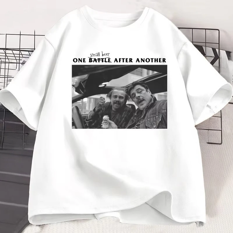 Camiseta divertida de algodón con estampado de meme de cerveza pequeña para hombre, de manga corta, estilo vintage, oversize, de alta calidad
