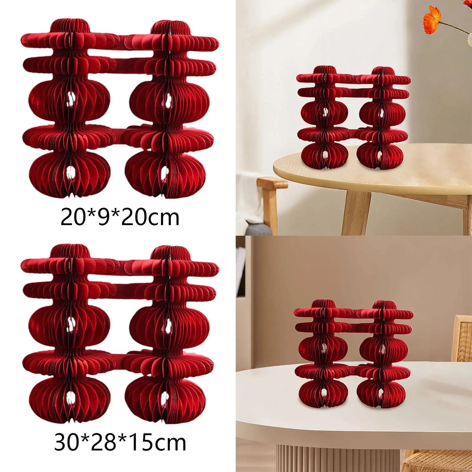 Wedding Decorations Party Supplies Wedding Celebration Red 3D Honeycomb Ball