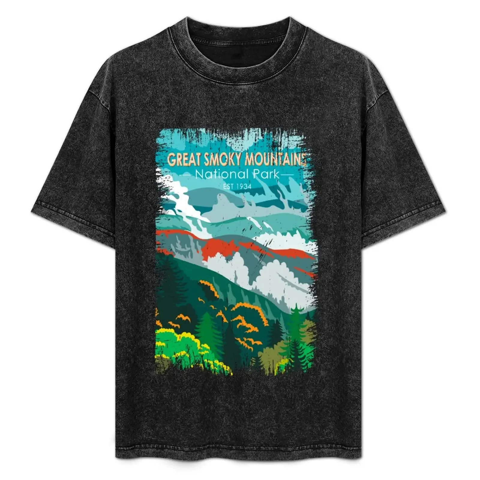 

Great Smoky Mountains National Park Vintage T-Shirt plus sizes quick drying blanks vintage graphic tee compression shirt men