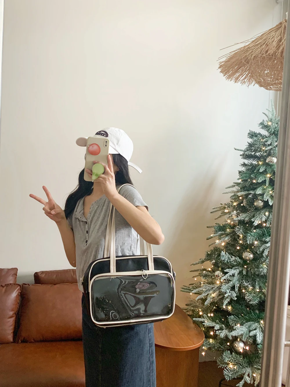 

Faionable Square Tote Bag Women's 2023 New Soft Leather Large Capaci Single oulder Slant Cross Bag College Students Cla...