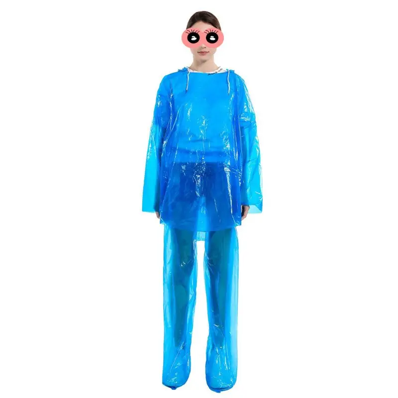 Disposable Rain Pants Rain Poncho for Outdoor Camping Festivals Hiking Dustproof Waterproof Protective Clothing