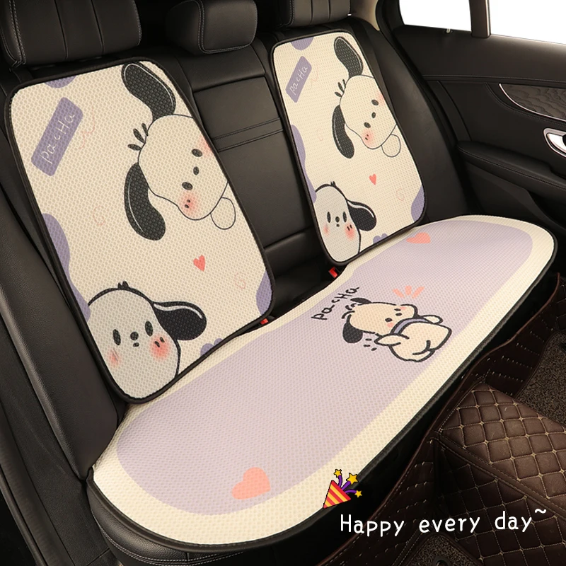 Soft Comfortable Funny Cartoon Print Car Seat Pad Breathable Mesh Fabric Sponge Liner Easy to Install Suitable for Most Vehicles