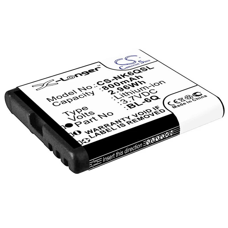 

Литий-ионный аккумулятор для мобильных телефонов и смартфонов Nokia, 3.7V 800mAh, совместимые модели: 6700 Classic, 6700 Classic Illuvial