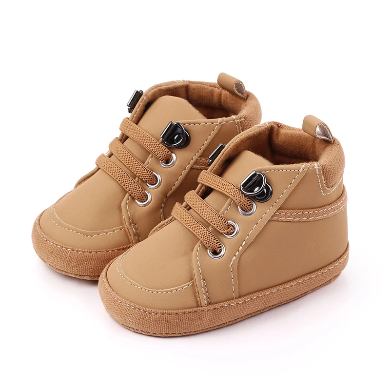 Baby walking shoes Solid color ring buckle decorative soft soled baby shoes for children sports shoes