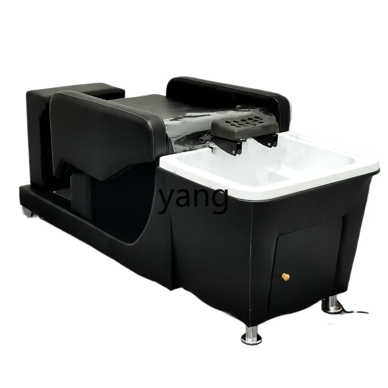 Yjq Hair Salon Beauty Salon Special Lying Half Shampoo Chair Water Heater Water Circulation Fumigation Head Therapy Bed