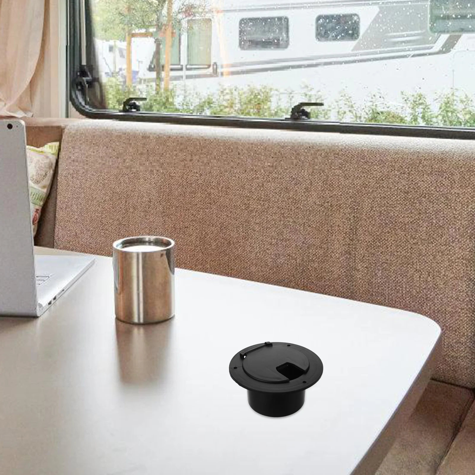 

Round Rv Power Cord Hatch Waterproof Cable Cover Abs Material Easy Installation Trailer Yacht Accessory Cord Pass Through