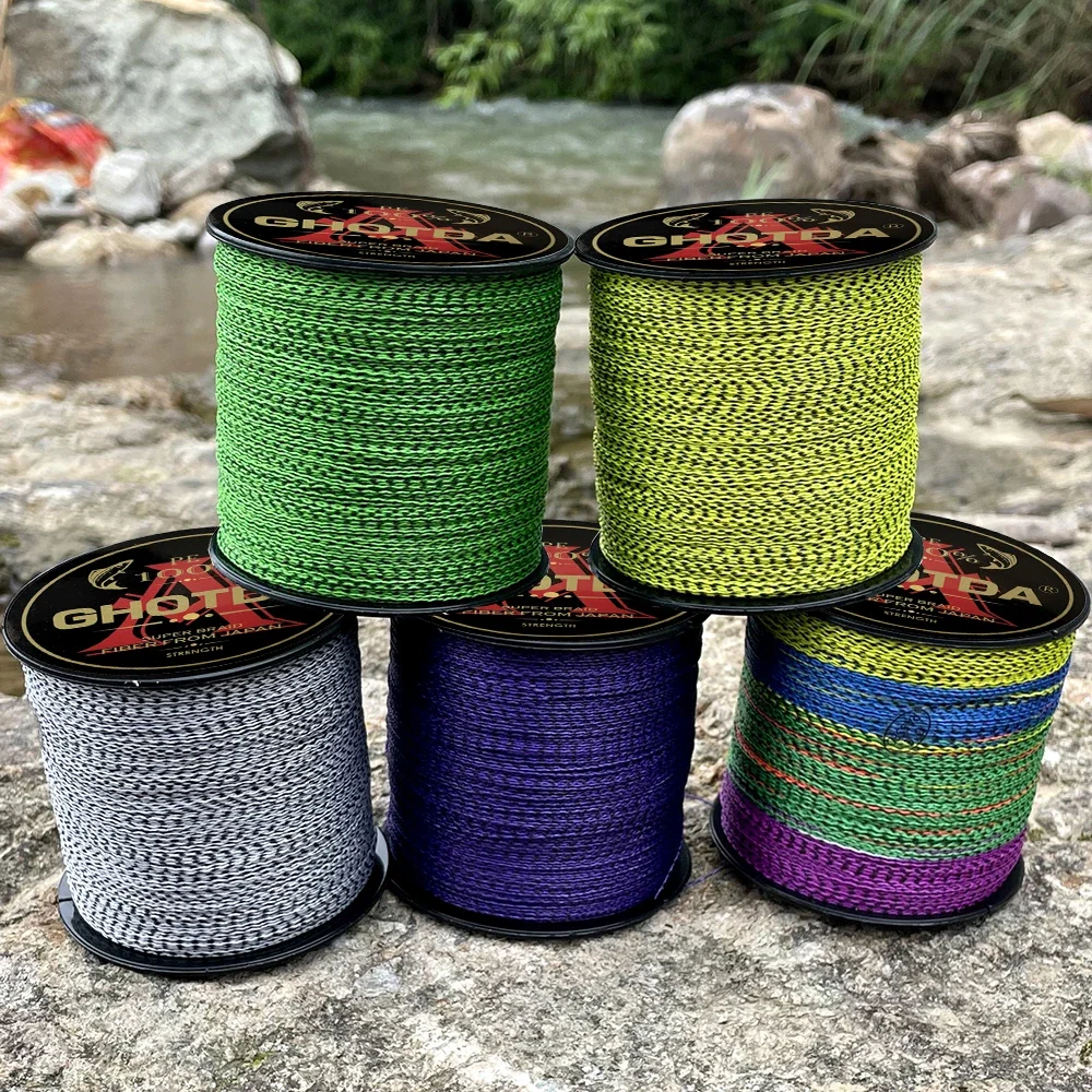 Ghotda Sedal trenzado 4 hebras Multicolor para carpa