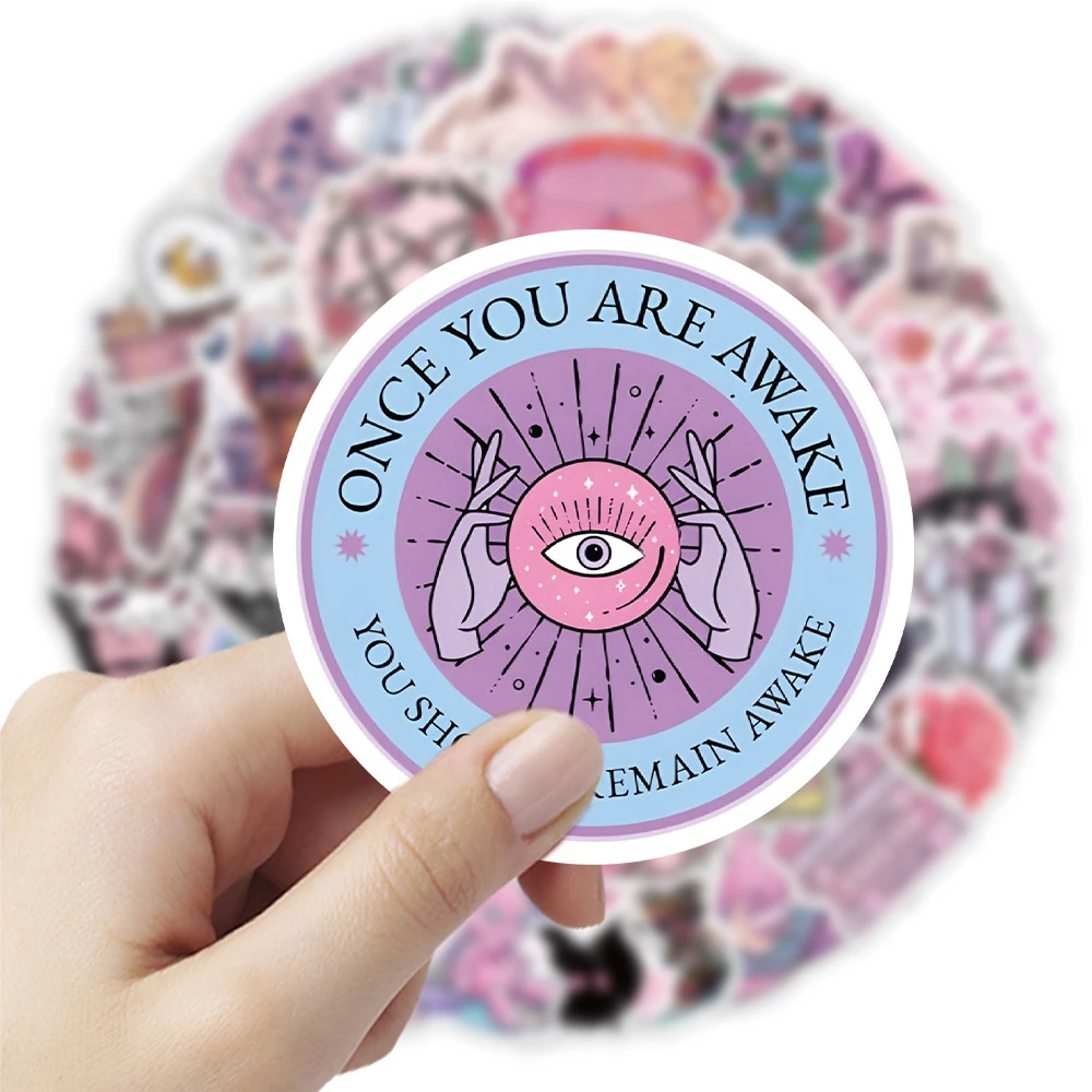 

10/30/50pcs Witch Magic Girls Goth Graffiti Stickers Aesthetic Decorative Skateboard Motorcycle Laptop Cartoon Sticker Wholesale