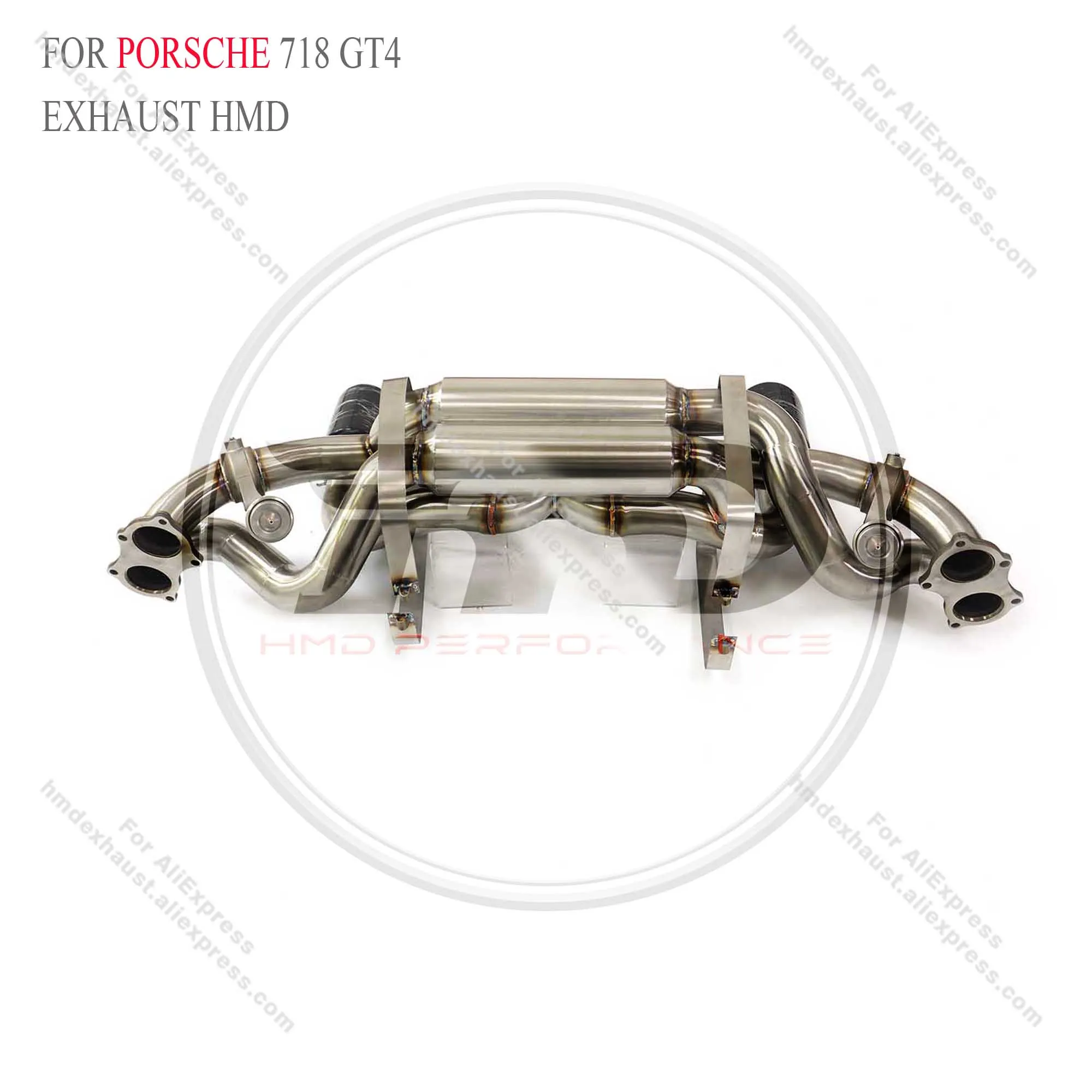 

HMD Exhaust System Stainless Steel Performance Catback for Porsche 718 GT4 4.0T Muffler With Valve