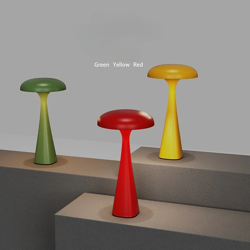

New creative jellyfish mushroom table lamp bar table lamp usb charging touch atmosphere decorative night light