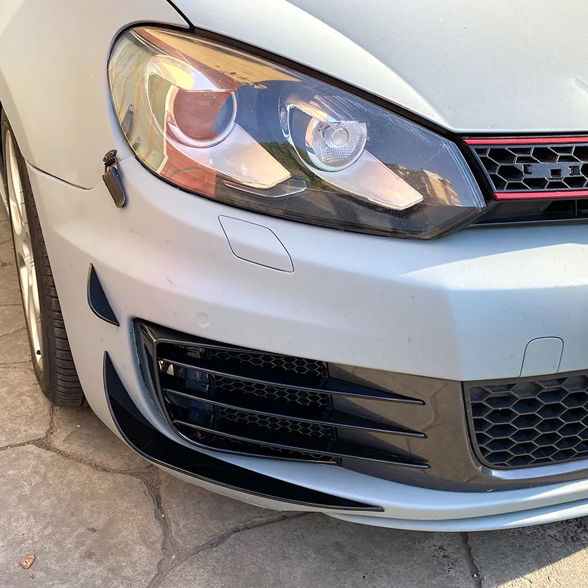 

For VW Volkswagen Golf 6 High 6 Golf MK6 GTI GTD Air Knife Grille Front Air Knife Sticker Body Kit Splitter Cover Trim