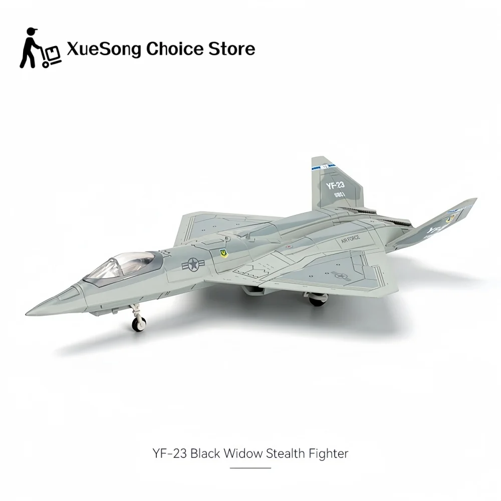 

Строительные блоки военной серии 1/72, YF-23 Black Widow II, однокабинный двухмоторный истребитель-невидимка PAV-1, модель игрушек для мальчиков, подарок