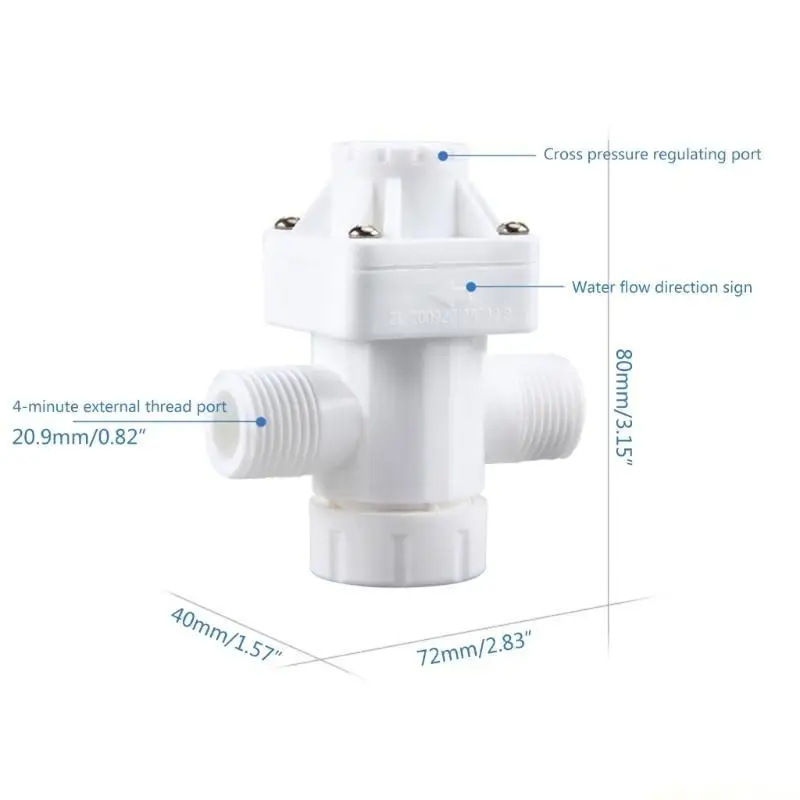 QX2E Water Pressure Relief Push to Quick Connects Fitting Relief Regulator