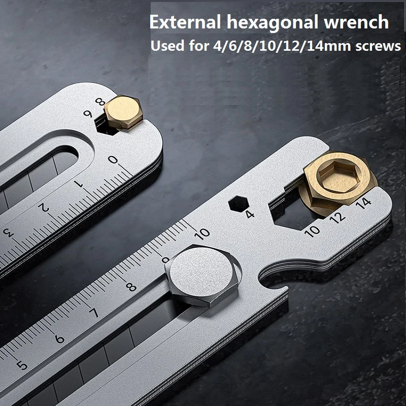 Multifuncional Double End Open End Wrench, Faca Utilitária, Aço Inoxidável, Espessado, 18mm, Ferramentas Duráveis, Classe Industrial