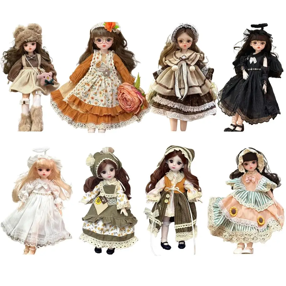 

Princess Doll 30cm BJD Doll Toys With Clothes Long Hair DIY Dress Up Doll Ball Jointed for Girls Children Birthday Gift