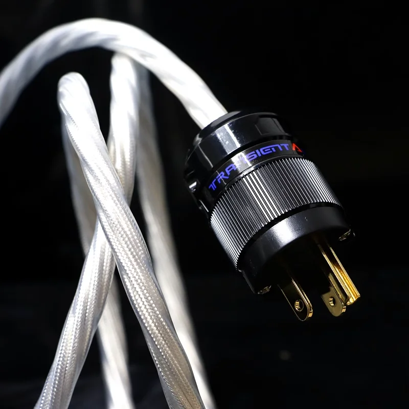 7NOCC Copper Silver-Plated Audio Amplifier Hi-Fi Grade 5-Core Power Cable with US Standard  Plug