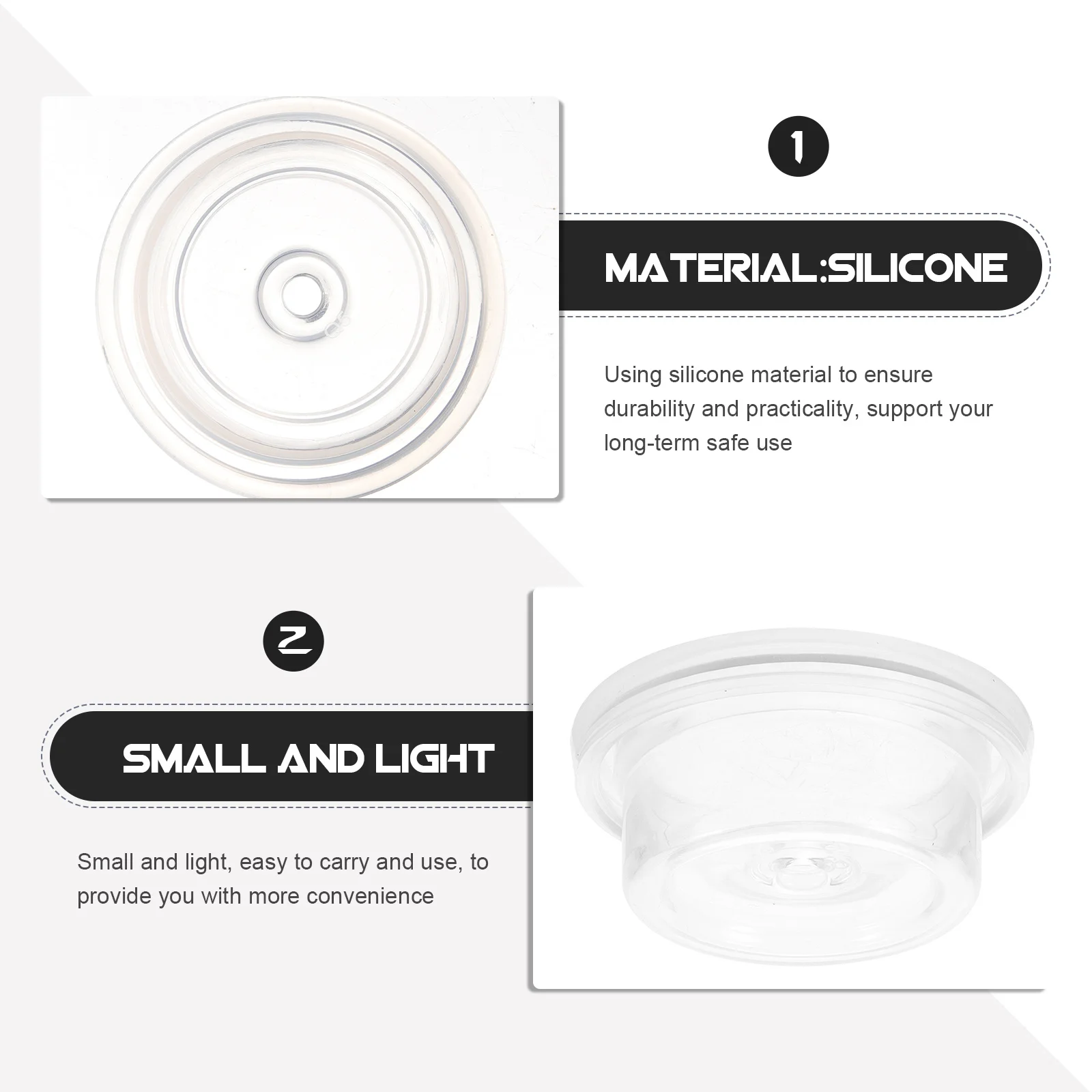 

4Pcs Silicone Breast Pump Accessories Manual Vacuum Parts Clear Breastfeeding Tool for New Mothers Breastfeeding Supplies