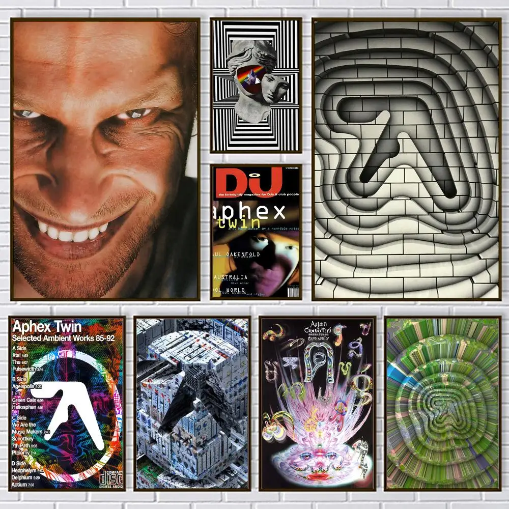 Electronic Artist A-Aphex Twin Poster PP Paper Wall Art for Living Rooms Bars Cafes Stylish Home Decor Gift